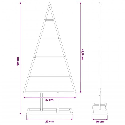 Juletræ i metal KUOPIO 60 cm - hvid