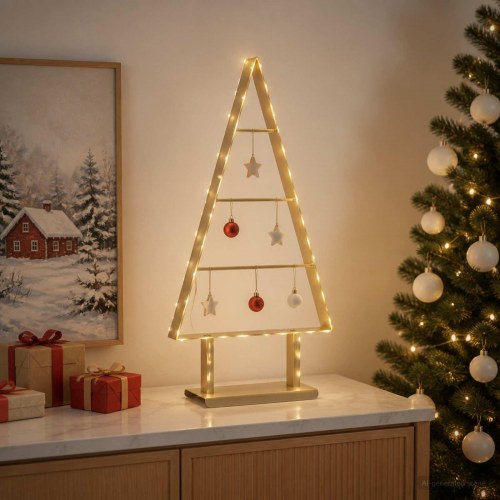 Metal juletræ KUOPIO 60 cm - guld