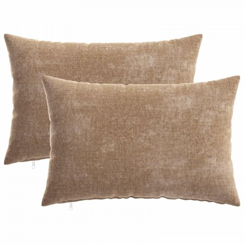 Pyntepuder HEERLEN 2 stk. i brun chenille - 30 x 50 cm