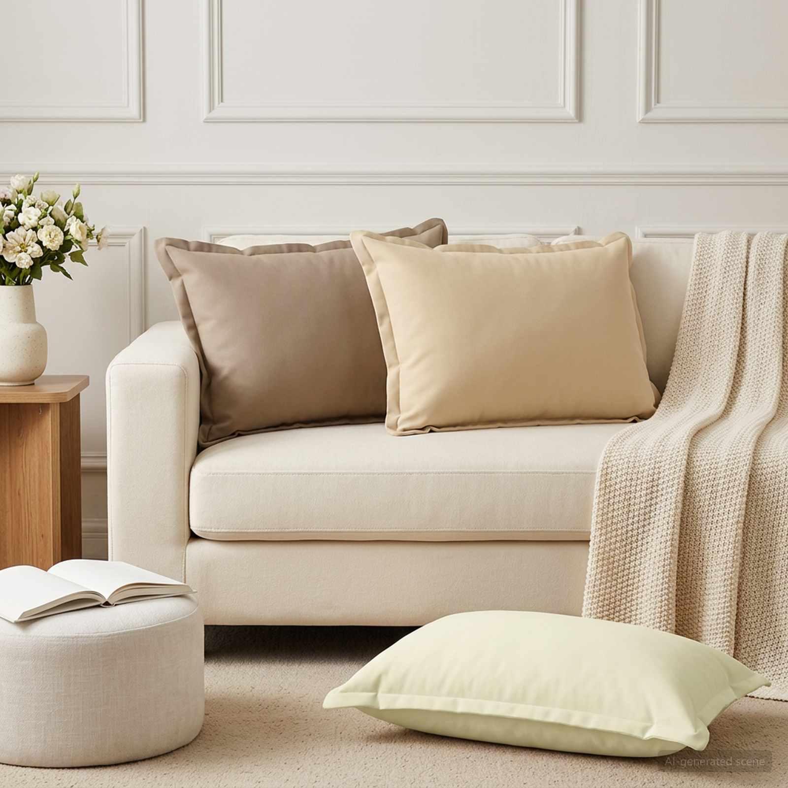Pudesæt HOUTEN - beige 50 x 80 cm, 2 stk.