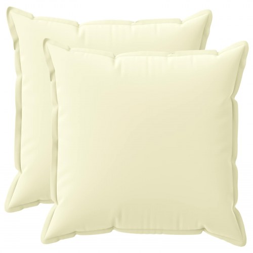 Pyntepuder HOUTEN cremefarvet 60 x 60 cm - 2 stk.