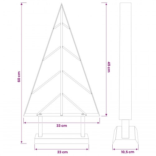 Metaljuletræ KUOPIO 60 cm - sort