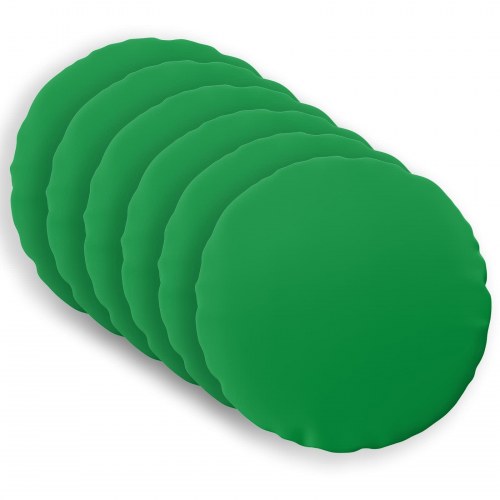 Pudesæt 6 stk. grøn Ø 50 cm polyester