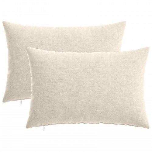 Pyntepuder HEERLEN cremefarvet 40 x 60 cm chenille - 2 stk.