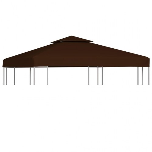 Pavillontopdække i 2 niveauer 3 x 3 m - brun (OUTLET A+)