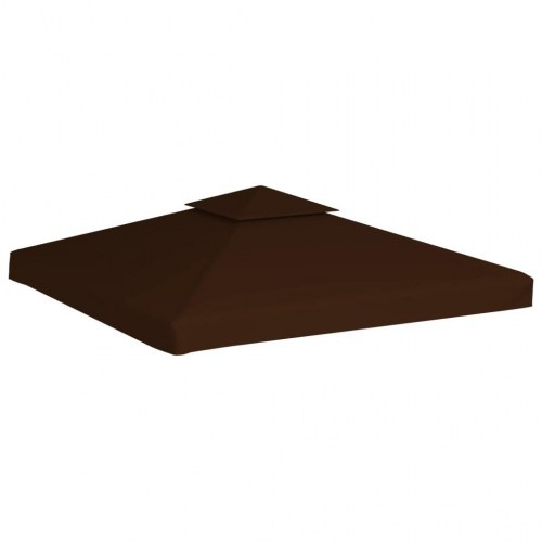 Pavillontopdække i 2 niveauer 3 x 3 m - brun (OUTLET A+)