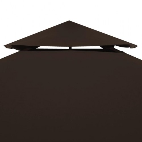 Pavillontopdække i 2 niveauer 3 x 3 m - brun (OUTLET A+)
