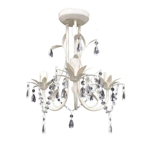 Krystallysekroner 2 stk. elegant hvid