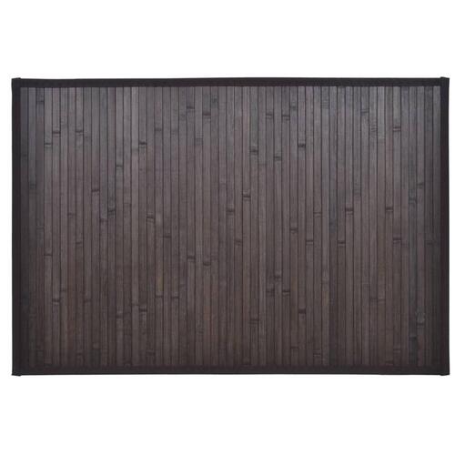 Bademåtter 2 stk. 60 x 90 cm bambus mørkebrun