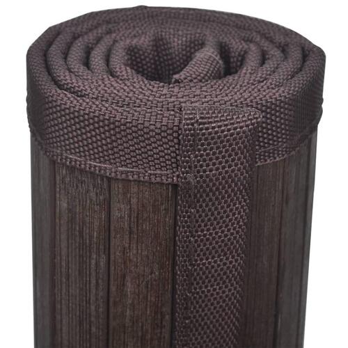 Bademåtter 2 stk. 60 x 90 cm bambus mørkebrun