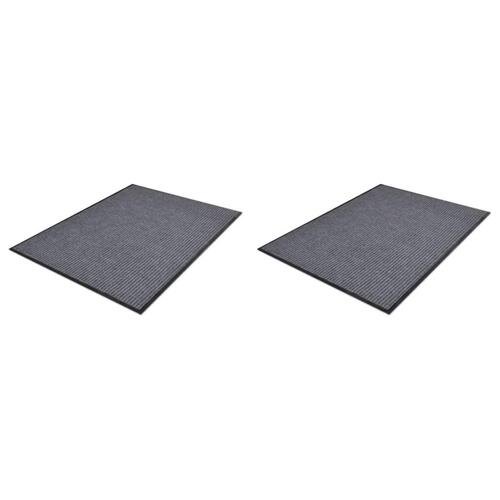 Dørmåtter 2 stk. 90 x 60 cm PVC grå