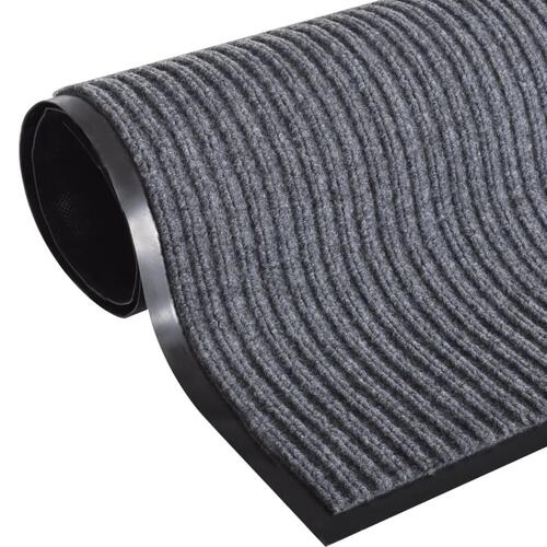 Dørmåtter 4 stk. 90 x 60 cm PVC grå