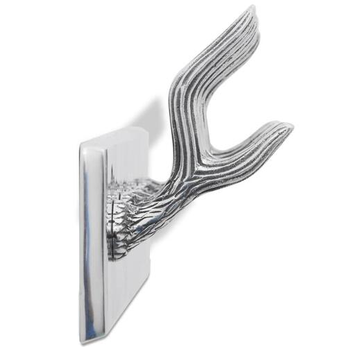Knagerækker 4 stk. aluminium sølvfarvet
