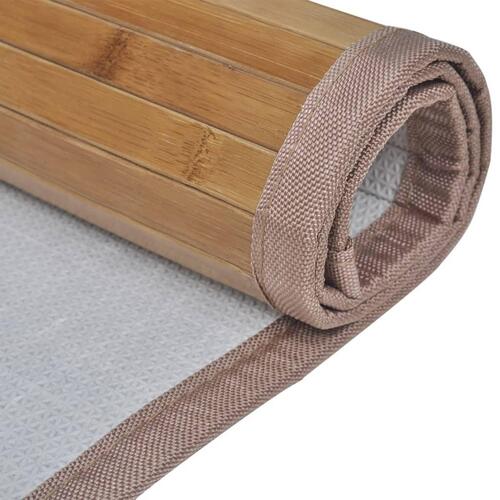 Bademåtter 2 stk. 60 x 90 cm bambus brun