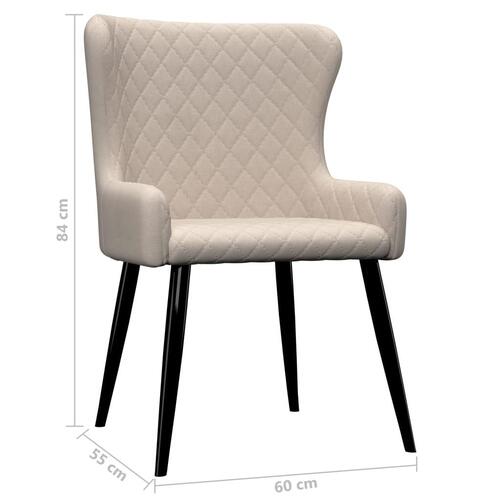 Spisebordsstole 4 stk. stof cremefarvet