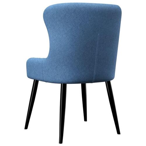 Spisebordsstole 6 stk. stof blå