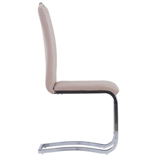 Spisebordsstole med cantilever 6 stk. kunstlæder cappuccino