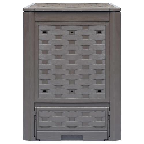 Kompostbeholdere 3 stk. 60 x 60 x 83 cm 900 l brun