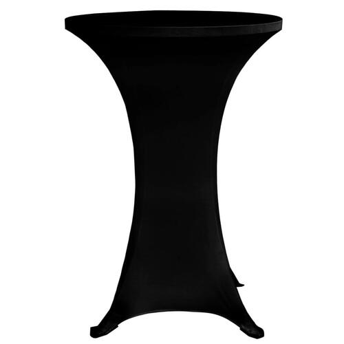 Overtræk til ståbord Ø60 cm 4 stk. sort stretch