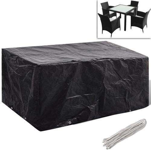 Havemøbelovertræk 2 stk. 4-pers. sæt 8 snørehuller 180x140 cm