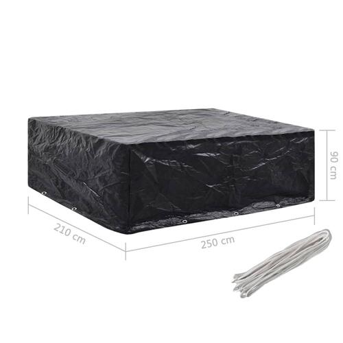 Havemøbelovertræk 2 stk. 8 snørehuller 250x210x90 cm