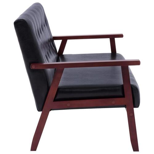 3 personers sofa kunstlæder sort