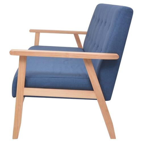 Sofasæt i 3 dele stof blå