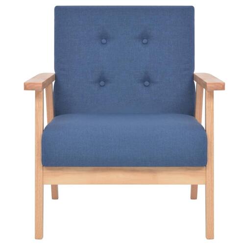 Sofasæt i 3 dele stof blå
