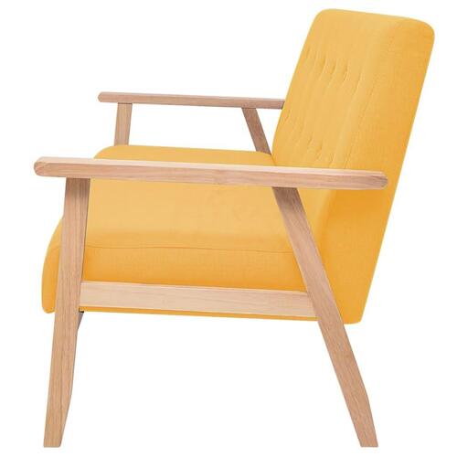 Sofasæt i 3 dele stof gul