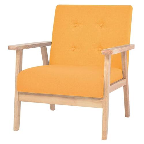Sofasæt i 3 dele stof gul
