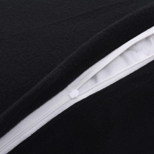 Sengesæt 4 dele 155 x 200/80 x 80 cm fleece sort