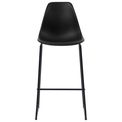 Barstole 6 stk. plastik sort