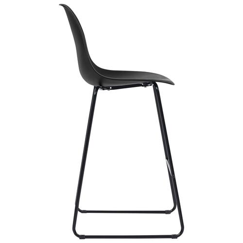 Barstole 6 stk. plastik sort
