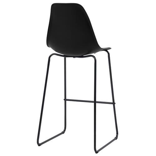 Barstole 6 stk. plastik sort