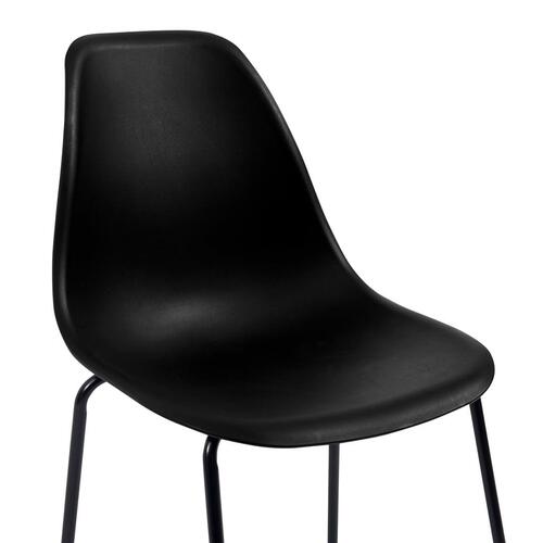Barstole 6 stk. plastik sort