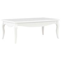 Sofabord 110x60x40 cm massivt fyrretræ hvid