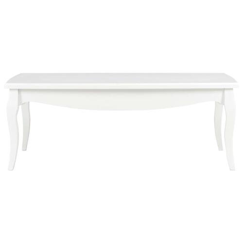 Sofabord 110x60x40 cm massivt fyrretræ hvid