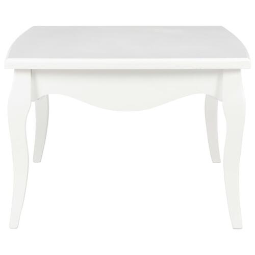 Sofabord 110x60x40 cm massivt fyrretræ hvid