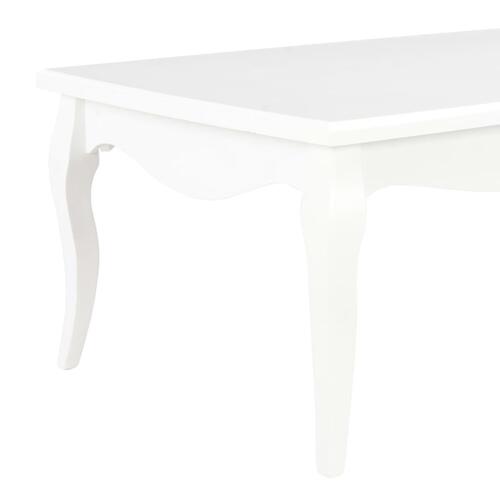 Sofabord 110x60x40 cm massivt fyrretræ hvid