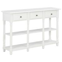 Konsolbord 120 x 30 x 76 cm MDF hvid