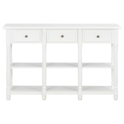 Konsolbord 120 x 30 x 76 cm MDF hvid