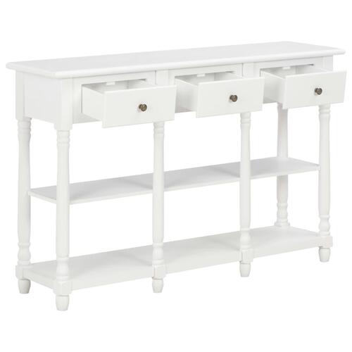Konsolbord 120 x 30 x 76 cm MDF hvid