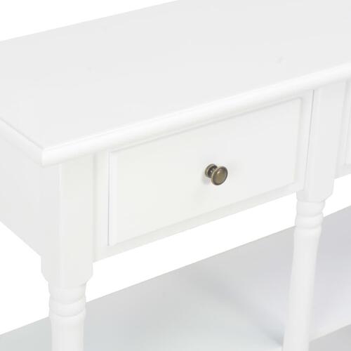 Konsolbord 120 x 30 x 76 cm MDF hvid