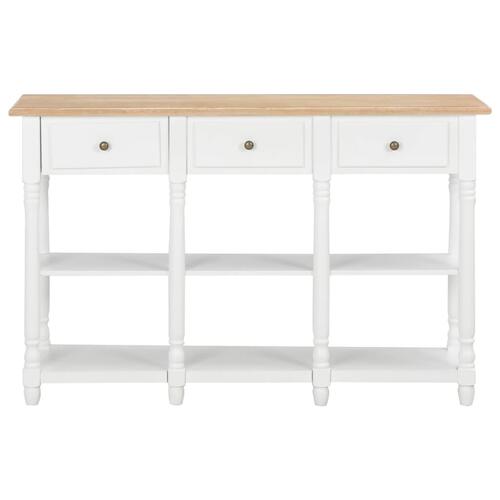 Konsolbord 120 x 30 x 76 cm MDF hvid
