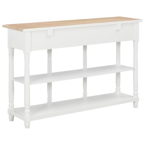 Konsolbord 120 x 30 x 76 cm MDF hvid