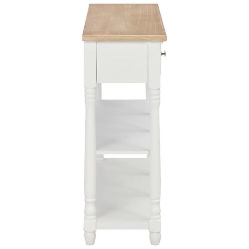 Konsolbord 120 x 30 x 76 cm MDF hvid