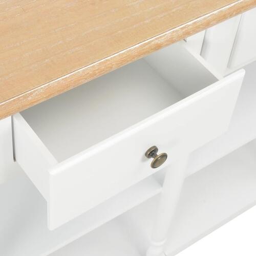 Konsolbord 120 x 30 x 76 cm MDF hvid