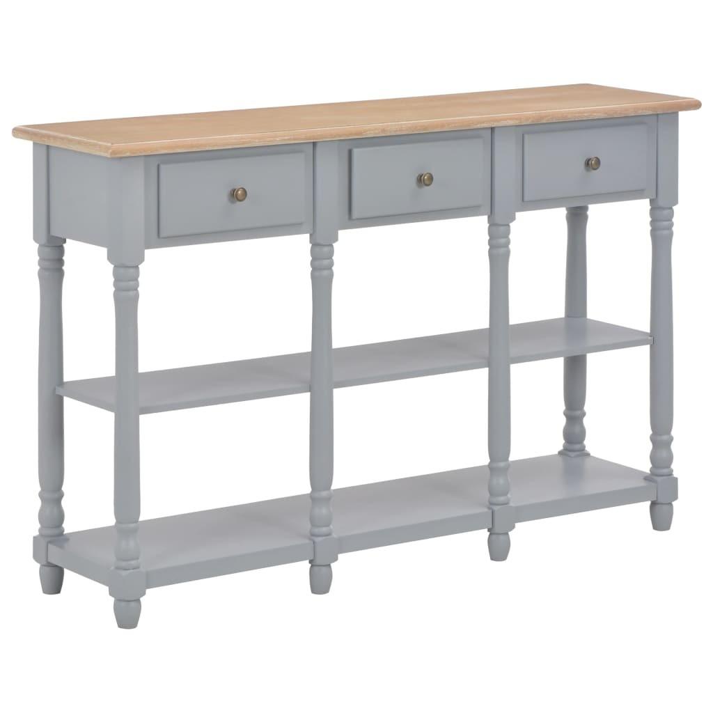 Konsolbord 120 x 30 x 76 cm MDF grå