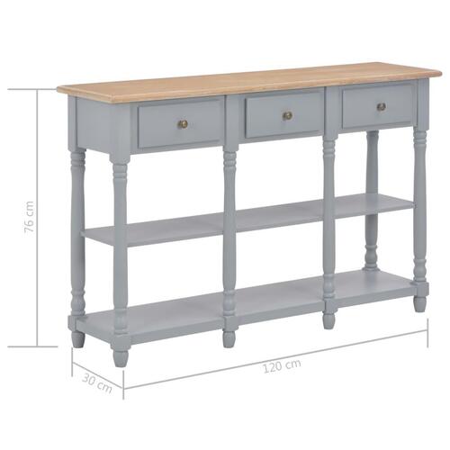 Konsolbord 120 x 30 x 76 cm MDF grå