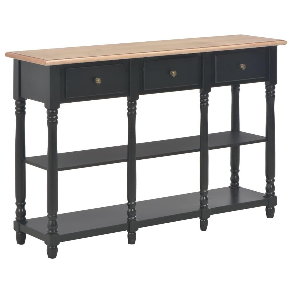 Konsolbord 120 x 30 x 76 cm MDF sort